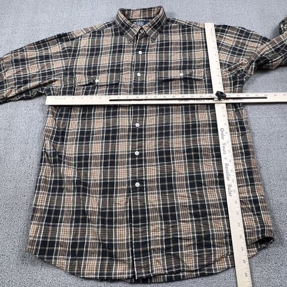 Ralph Lauren Polo Shirt Adult Medium Plaid Button Up Flannel Whitfield Men's - Picture 10 of 13